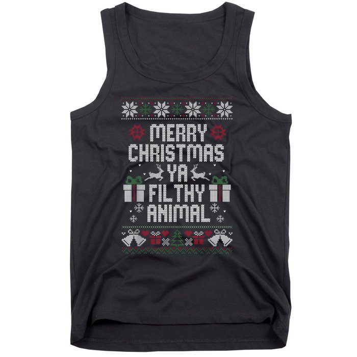 Merry Christmas Animal Filthy Ya Xmas Pajama Tank Top