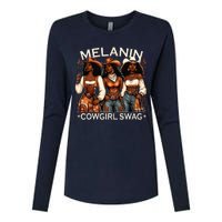 Melanin Cowgirls African Melanin Cowgirl Swag Black History Womens Cotton Relaxed Long Sleeve T-Shirt