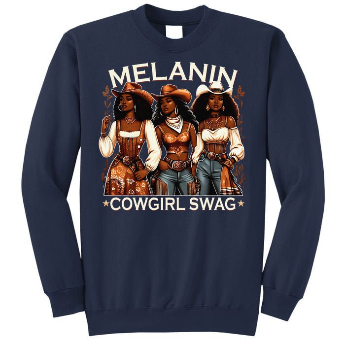 Melanin Cowgirls African Melanin Cowgirl Swag Black History Sweatshirt