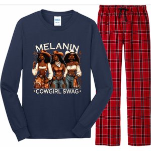 Melanin Cowgirls African Melanin Cowgirl Swag Black History Long Sleeve Pajama Set