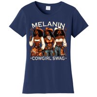 Melanin Cowgirls African Melanin Cowgirl Swag Black History Women's T-Shirt