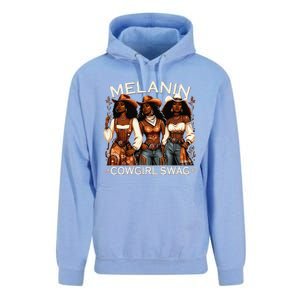 Melanin Cowgirls African Melanin Cowgirl Swag Black History Unisex Surf Hoodie