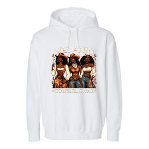 Melanin Cowgirls African Melanin Cowgirl Swag Black History Garment-Dyed Fleece Hoodie