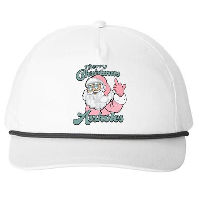 Merry Christmas Assholes Santa Sweater Dirty Humor Christmas Snapback Five-Panel Rope Hat