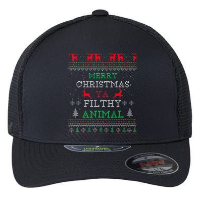 Merry Christmas Animal Filthy Ya Xmas Pajama Family Matching  Flexfit Unipanel Trucker Cap