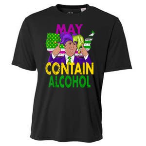 May Contain Alcohol Funny Trump Mardi Gras Cooling Performance Crew T-Shirt