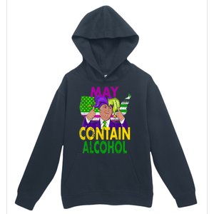 May Contain Alcohol Funny Trump Mardi Gras Urban Pullover Hoodie