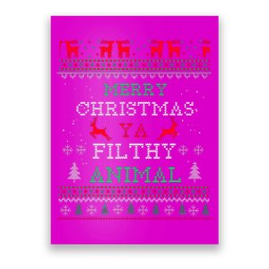 Merry Christmas Animal Filthy Ya Xmas Pajama Family Matching Poster