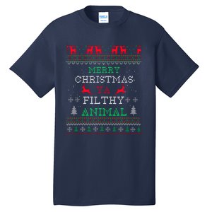 Merry Christmas Animal Filthy Ya Xmas Pajama Family Matching Tall T-Shirt