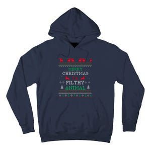 Merry Christmas Animal Filthy Ya Xmas Pajama Family Matching Tall Hoodie