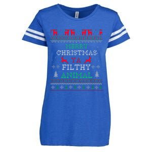 Merry Christmas Animal Filthy Ya Xmas Pajama Family Matching Enza Ladies Jersey Football T-Shirt