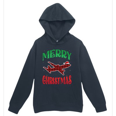 Merry Christmas Aviation Santa Hat Airplane Pilots Xmas Gift Urban Pullover Hoodie