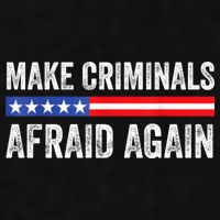 Make Criminals Afraid Again USA Rights Sarcastic US Flag Ladies PosiCharge Tri-Blend Wicking Tank