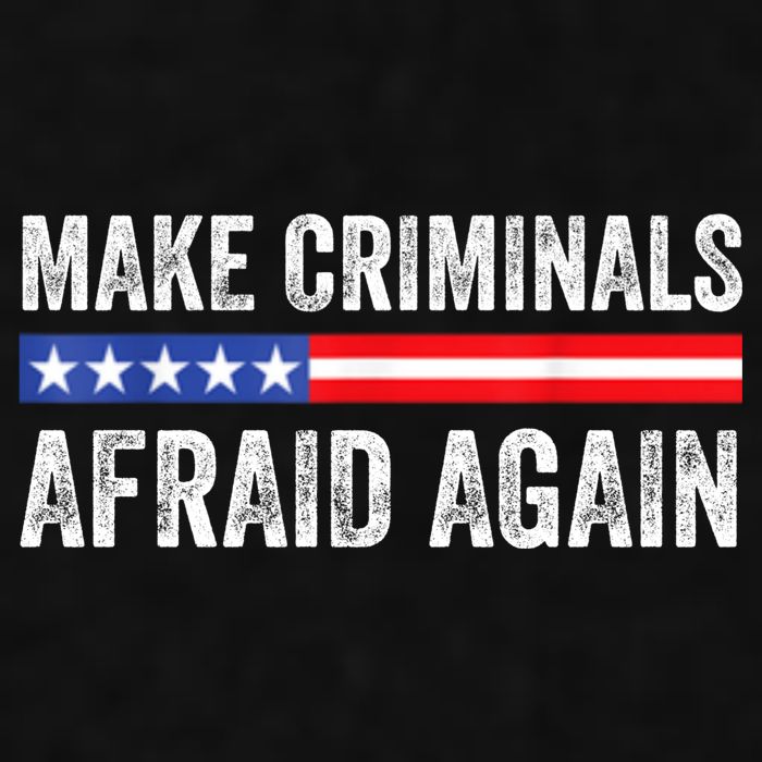 Make Criminals Afraid Again USA Rights Sarcastic US Flag Ladies PosiCharge Tri-Blend Wicking Tank
