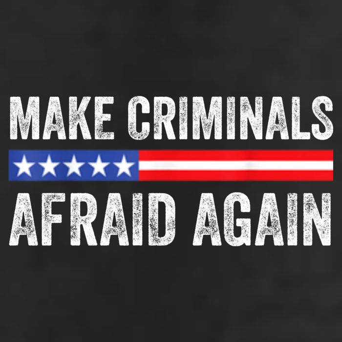 Make Criminals Afraid Again USA Rights Sarcastic US Flag Garment-Dyed Fleece Hoodie