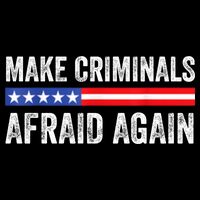 Make Criminals Afraid Again USA Rights Sarcastic US Flag Cooling Performance Long Sleeve Crew