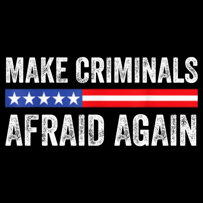 Make Criminals Afraid Again USA Rights Sarcastic US Flag Cooling Performance Long Sleeve Crew