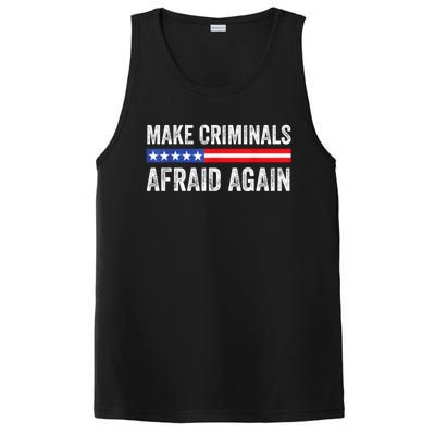 Make Criminals Afraid Again USA Rights Sarcastic US Flag PosiCharge Competitor Tank