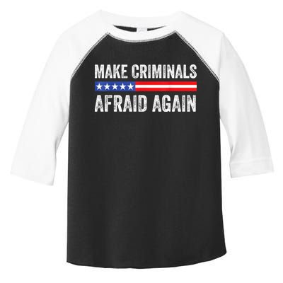 Make Criminals Afraid Again USA Rights Sarcastic US Flag Toddler Fine Jersey T-Shirt