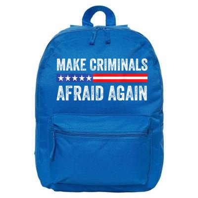 Make Criminals Afraid Again USA Rights Sarcastic US Flag 16 in Basic Backpack