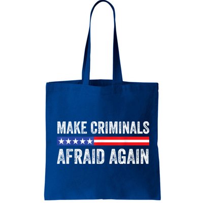 Make Criminals Afraid Again USA Rights Sarcastic US Flag Bag