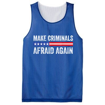 Make Criminals Afraid Again USA Rights Sarcastic US Flag Mesh Reversible Basketball Jersey Tank