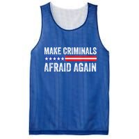 Make Criminals Afraid Again USA Rights Sarcastic US Flag Mesh Reversible Basketball Jersey Tank