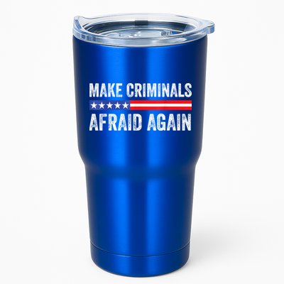 Make Criminals Afraid Again USA Rights Sarcastic US Flag Tumbler