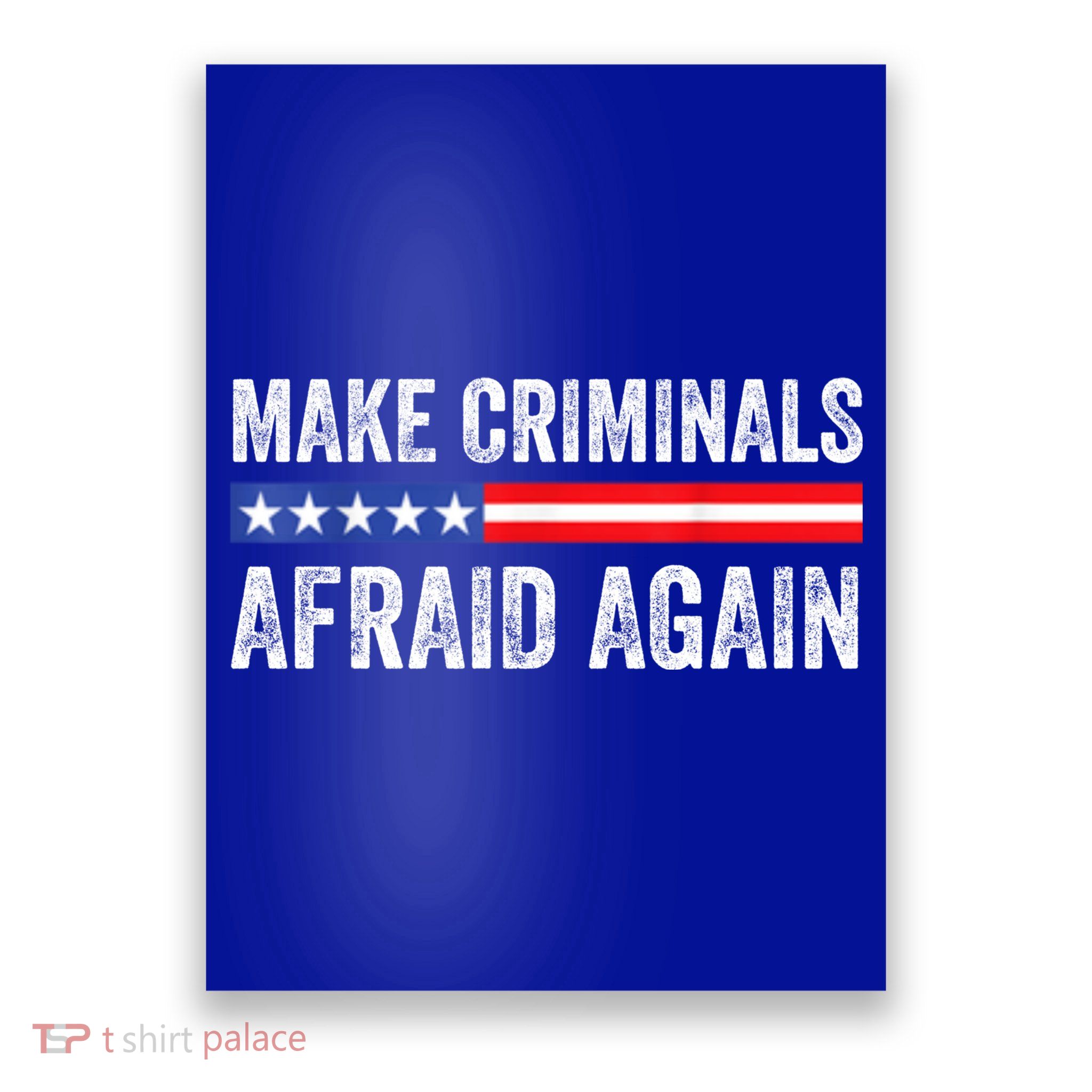 Make Criminals Afraid Again USA Rights Sarcastic US Flag Poster
