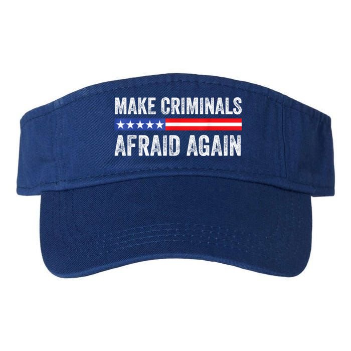 Make Criminals Afraid Again USA Rights Sarcastic US Flag Visor