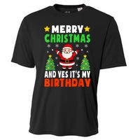 Merry Christmas And Yes It's My Birthday Christmas Party Cooling Performance Crew T-Shirt