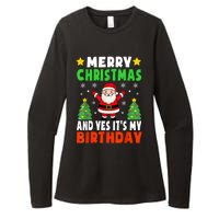 Merry Christmas And Yes It's My Birthday Christmas Party Womens CVC Long Sleeve Shirt