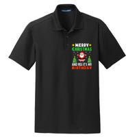 Merry Christmas And Yes It's My Birthday Christmas Party Dry Zone Grid Polo