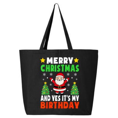 Merry Christmas And Yes It's My Birthday Christmas Party 25L Jumbo Tote