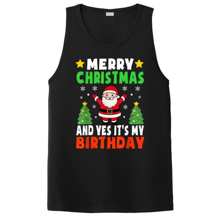 Merry Christmas And Yes It's My Birthday Christmas Party PosiCharge Competitor Tank