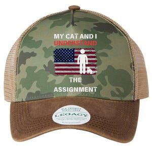 My Cat And I Understand The Assignment Usa Flag Legacy Tie Dye Trucker Hat