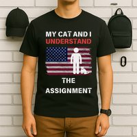 My Cat And I Understand The Assignment Usa Flag T-Shirt