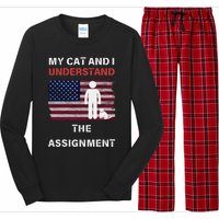 My Cat And I Understand The Assignment Usa Flag Long Sleeve Pajama Set