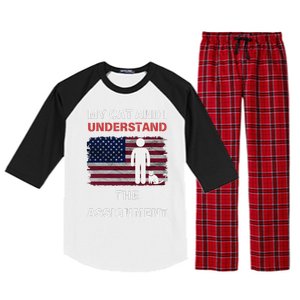 My Cat And I Understand The Assignment Usa Flag Raglan Sleeve Pajama Set