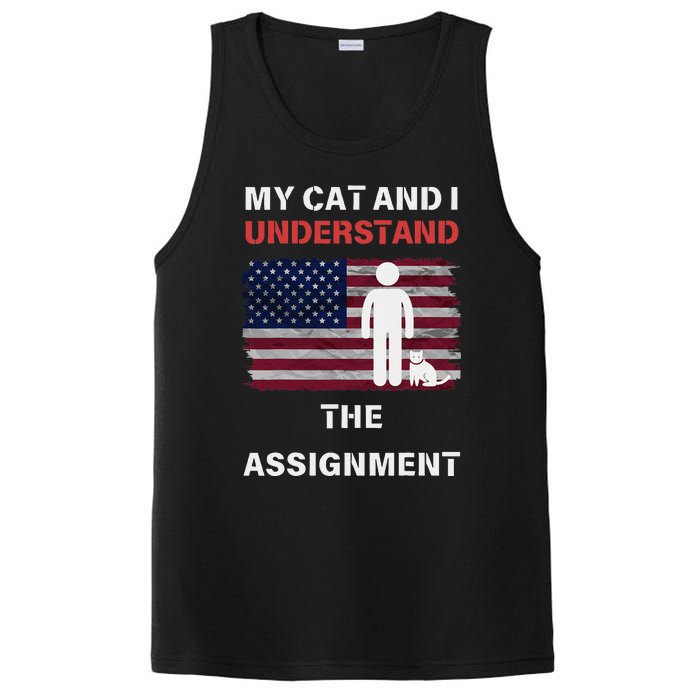 My Cat And I Understand The Assignment Usa Flag PosiCharge Competitor Tank