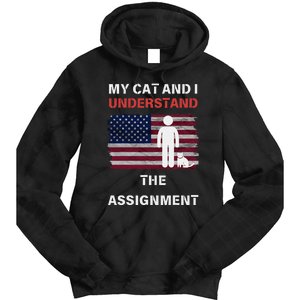 My Cat And I Understand The Assignment Usa Flag Tie Dye Hoodie