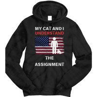 My Cat And I Understand The Assignment Usa Flag Tie Dye Hoodie