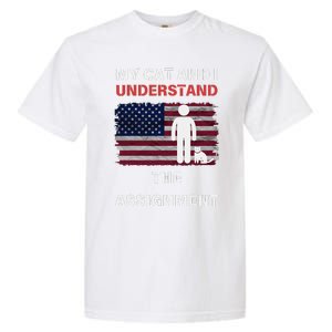 My Cat And I Understand The Assignment Usa Flag Garment-Dyed Heavyweight T-Shirt