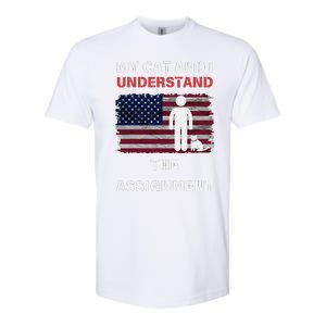 My Cat And I Understand The Assignment Usa Flag Softstyle CVC T-Shirt