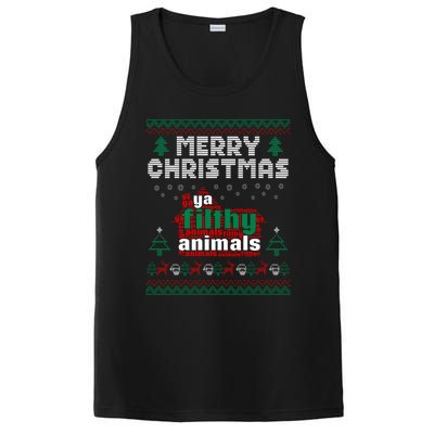 Merry Christmas Animal Filthy Ya Ugly Sweater Style Matching Gift PosiCharge Competitor Tank