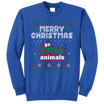 Merry Christmas Animal Filthy Ya Ugly Sweater Style Matching Gift Sweatshirt