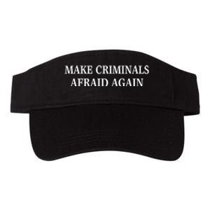 Make Criminals Afraid Again USA Rights Sarcastic US Flag Valucap Bio-Washed Visor