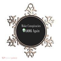 Make Conspiracies Aliens Again Metallic Star Ornament