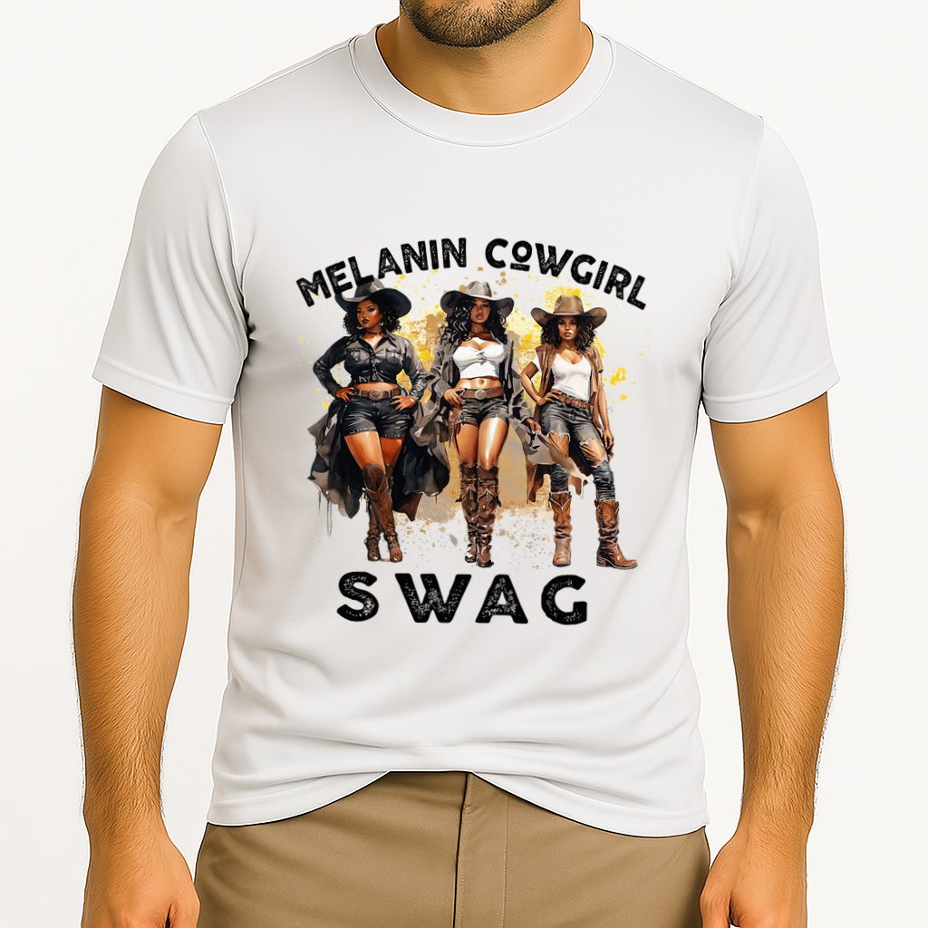 Melanin Cowgirls African Melanin Cowgirl Swag Juneteenth Cooling Performance Crew T-Shirt
