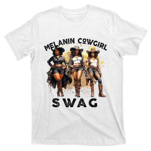 Melanin Cowgirls African Melanin Cowgirl Swag Juneteenth T-Shirt